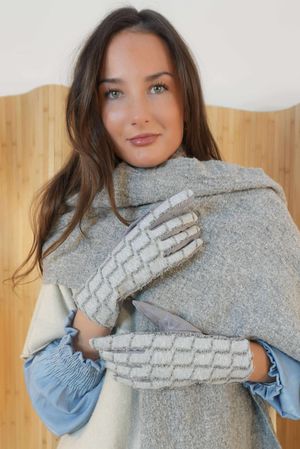 Marple Suedette Gloves Grey